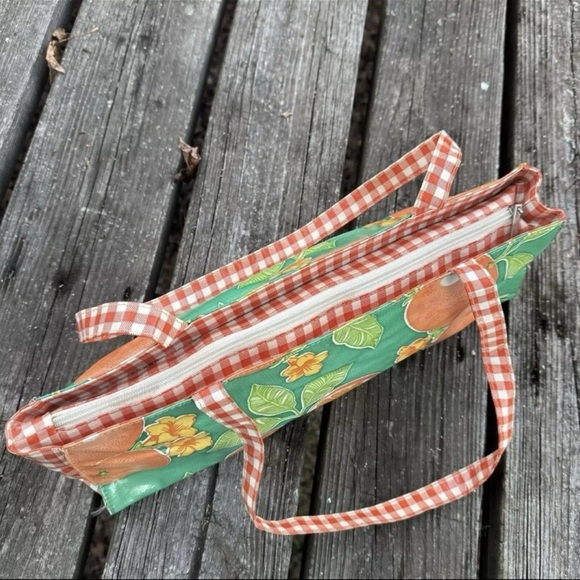 Vintage Calocho Famous Mexican Artist Hand Painted Handbag Citrus Fruits Purse - Picture 6 of 11